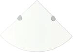 vidaXL Eckablage mit Verchromten Halterungen Glas Transparent 35x35 cm 243853