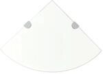 vidaXL Eckablage mit Verchromten Halterungen Glas Transparent 25x25 cm 243852