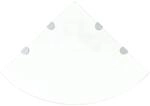 vidaXL Eckablage mit Verchromten Halterungen Glas Transparent 45x45 cm 243854