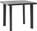 vidaXL Gartentisch Anthrazit 80x75x72 cm Kunststoff 48804