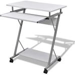 vidaXL Computertisch Computerwagen PC Tisch B&uuml;rotisch Laptop auf Rollen Wei&szlig; 20053