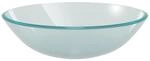 vidaXL Waschbecken Hartglas 42 cm Mattiert 142230