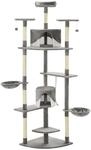 vidaXL Katzen-Kratzbaum mit Sisal-KratzS&auml;ulen 203 cm Grau und Wei&szlig;