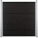 GroJaViento Zaunelement Anthrazitgrau 180 x 180 cm Rahmen: Silber