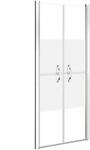 vidaXL Duscht&uuml;r Halbmatt ESG 96x190 cm 148790