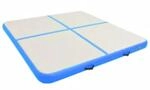 vidaXL Aufblasbare Gymnastikmatte mit Pumpe 200x200x15 cm PVC Blau 92698
