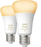 Philips Hue LED-Leuchtmittel E27 White Ambiance 2 x 1100 lm 2er Pack Philips Hue LED-Leuchtmittel E27 White Ambiance 2 x 1100 lm 2er Pack