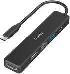 Hama USB-C-Hub Multiport 5 Ports 3 x USB-A 1 x USB-C 1 x HDMI