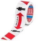 Tesa Distanzklebeband f&uuml;r den Sicherheitsabstandes Rot Wei&szlig; L x B 50 m 50 mm