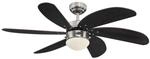 WESTINGHOUSE Deckenventilator Turbo Swirl Chrom 105 cm mit Beleuchtung und Zugketten