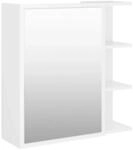 vidaXL Bad-Spiegelschrank Wei&szlig; 62,5x20,5x64 cm Holzwerkstoff 803308