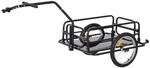HOMCOM Fahrradanh&auml;nger 40 kg Kupplung Klappbar Stahl Gummi Schwarz 155 x 71,5 x 77