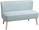 HOMCOM Sofa Holz Stoff Schaumstoff 117cm x 56,5cm x 77cm