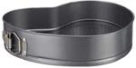 Relaxdays Backform Herz Carbonstahl Anthrazit Antihaftbeschichtet 28,5 cm x 25 cm x