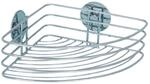 Wenko Eckablage Turbo-Loc Befestigen ohne Bohren Chrom gl&auml;nzend rund