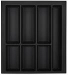 SOTECH Orga-Box VII Besteckeinsatz Schwarz 500 mm H&ouml;he 50,5 mm mit Softtouch
