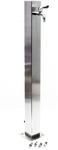 Wiltec Wasserzapfstelle 95 Cm Wassers&auml;ule Edelstahl Eckig Garten Zapfs&auml;ule