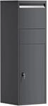 Wiltec Paketkasten Briefkasten Anthrazit 460X450X1400Mm Paketbox Zuhause...