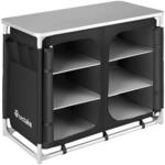 Tectake Campingschrank Deluxe Mit Aluminiumgestell und 6 F&auml;chern Faltbar Wetterfest