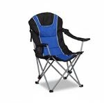 Relaxdays Campingstuhl Stahl Blau Faltbar Verstellbar mit Polsterung 108 cm x 90 cm x
