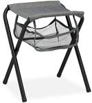 Relaxdays Campinghocker Eisen Schwarz Faltbar Mit Tasche 40 cm x 35 cm x 30 cm