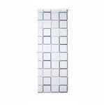 Relaxdays Duschrollo Square Kunststoff Aluminium Wei&szlig; Grau Wasserabweisend