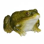 Relaxdays Gartenfigur Frosch Kunststein Gr&uuml;n Wetterfest Frostfest 9 cm x 13,5 cm x