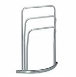 Relaxdays Handtuchst&auml;nder Metall Silber 3 Stangen 85 cm x 66 cm x 20 cm 2 kg