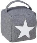 Relaxdays T&uuml;rstopper Stern Polyester Dunkelgrau mit Griff 20 cm x 15 cm x 15 cm 1,3