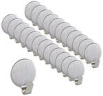 Relaxdays Klebehaken 24er Set Edelstahl Silber Selbstklebend 2,5 x 2 x 1,5 cm 2 g
