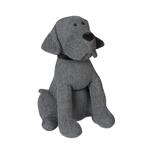 Relaxdays T&uuml;rstopper Hund Polyester Grau Schwarz Schwer 28 cm x 17 cm x 19 cm 1 kg