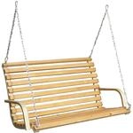 AMANKA Hollywoodschaukel Bank 146 x 100 x 70 cm Braun
