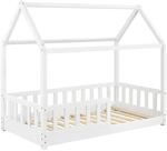 Juskys Kinderbett Marli 80 x 160 cm Wei&szlig;