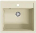 vidaXL Granitsp&uuml;le Einzelbecken Beige 144862