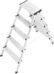 Hailo Alu-Sicherheits-Doppelstufenleiter 2 x 5 Stufen