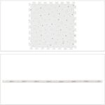 Relaxdays Puzzlematte mit Sternen EVA-Schaumstoff Wei&szlig; Grau W&auml;rmeisolierend 100 cm