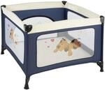 Tectake Baby Laufstall Tommy Junior Stabil und Kompakt Faltbar Seitliche