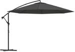 vidaXL Ampelschirm mit Aluminium-Mast 350 cm Anthrazit 44505