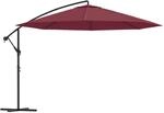 vidaXL Ampelschirm mit Aluminium-Mast 350 cm Bordeauxrot 44507