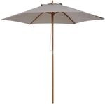 Outsunny Sonnenschirm Bambus Polyester Grau &Oslash;2,50 x H2,3 m