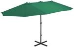 vidaXL Sonnenschirm mit Aluminium-Mast 460x270 cm Gr&uuml;n 44867