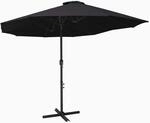 vidaXL Sonnenschirm mit Aluminium-Mast 460x270 cm Schwarz 47302