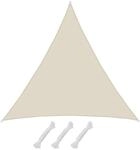 AMANKA Polyester Sonnensegel Wasserabweisend - 7 x 7 x 7 m Dreieck Beige