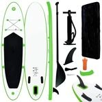 vidaXL Aufblasbares Stand Up Paddle Board Set Gr&uuml;n und Wei&szlig; 92732