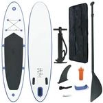 vidaXL Stand Up Paddle Surfboard SUP Aufblasbar Blau und Wei&szlig; 92204