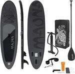 ECD Germany Aufblasbares Stand Up Paddle Board Maona 308x78x10 cm Schwarz PVC