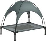 PawHut Erh&ouml;htes Hundebett mit Baldachin Atmungsaktiv Outdoor