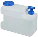 Relaxdays Wasserkanister HDPE Wei&szlig; Mit Hahn 12 L 35,5 cm x 17 cm x 32 cm 540 g