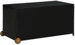 vidaXL Garten-Aufbewahrungsbox Schwarz 120x65x61 cm Poly Rattan