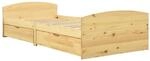 vidaXL Massivholzbett mit 2 Schubladen Kiefernholz 90x200 cm 322154